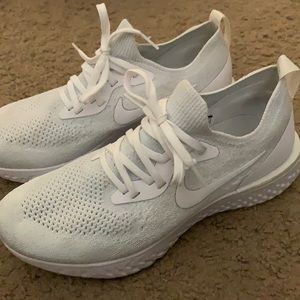Nike epic react all white women shoes 8.5